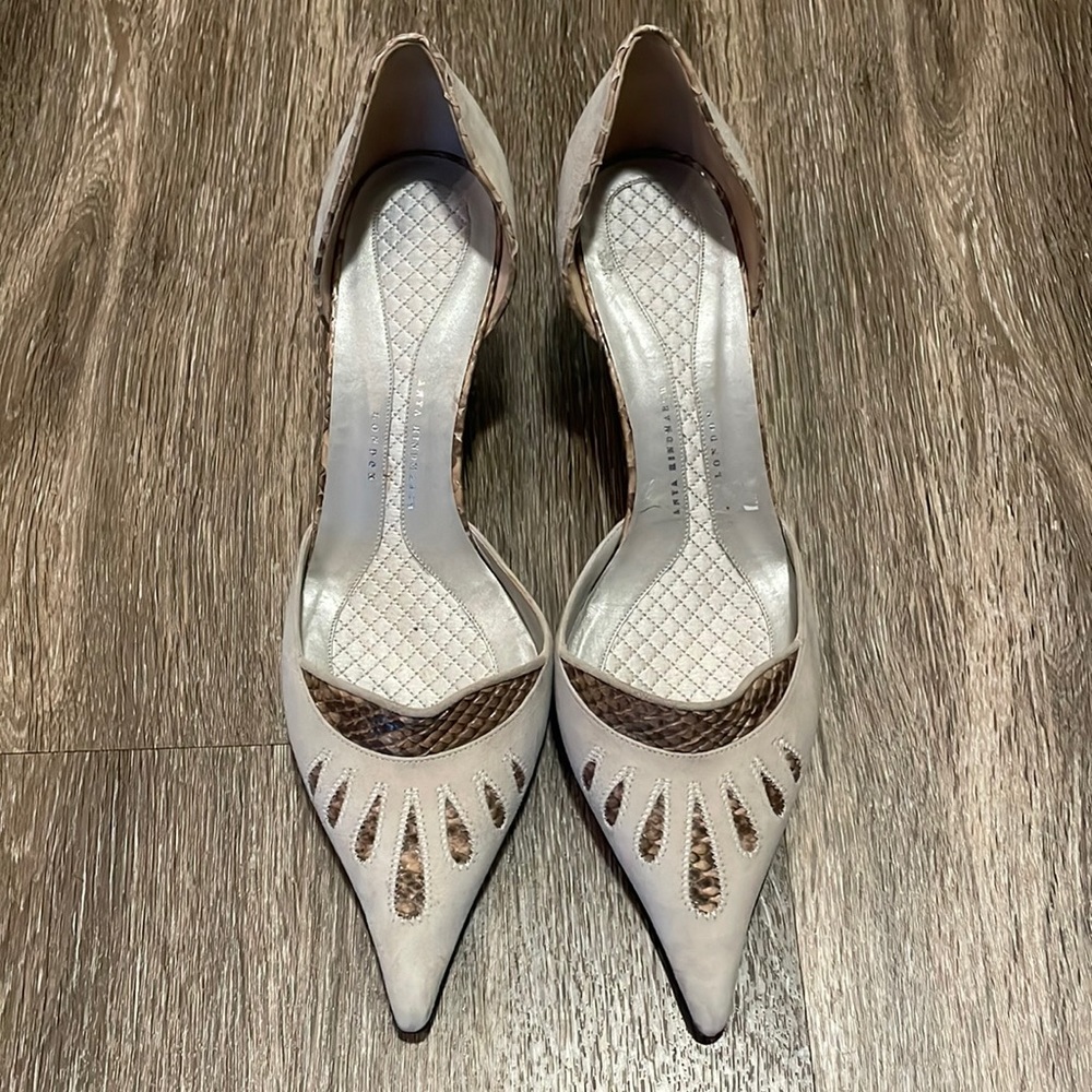 Anya Hindmarch kitten Heel Pumps/shoes size 41/11 made in Italy
